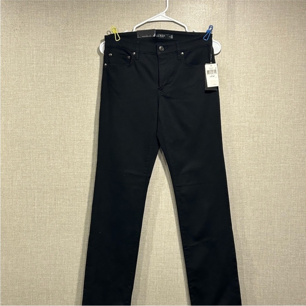 Ralph Lauren, mid rise, straight leg, super stretch jeans pants